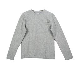 Raith Clothing Pocket T Shirt Tyler Long Sleeve Grey Marl Heavy Blend size S