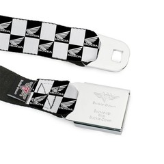 Honda Motorsports Belt, Seatbelt Buckle Belt, Honda Motorcycle Wing Logo Chec…