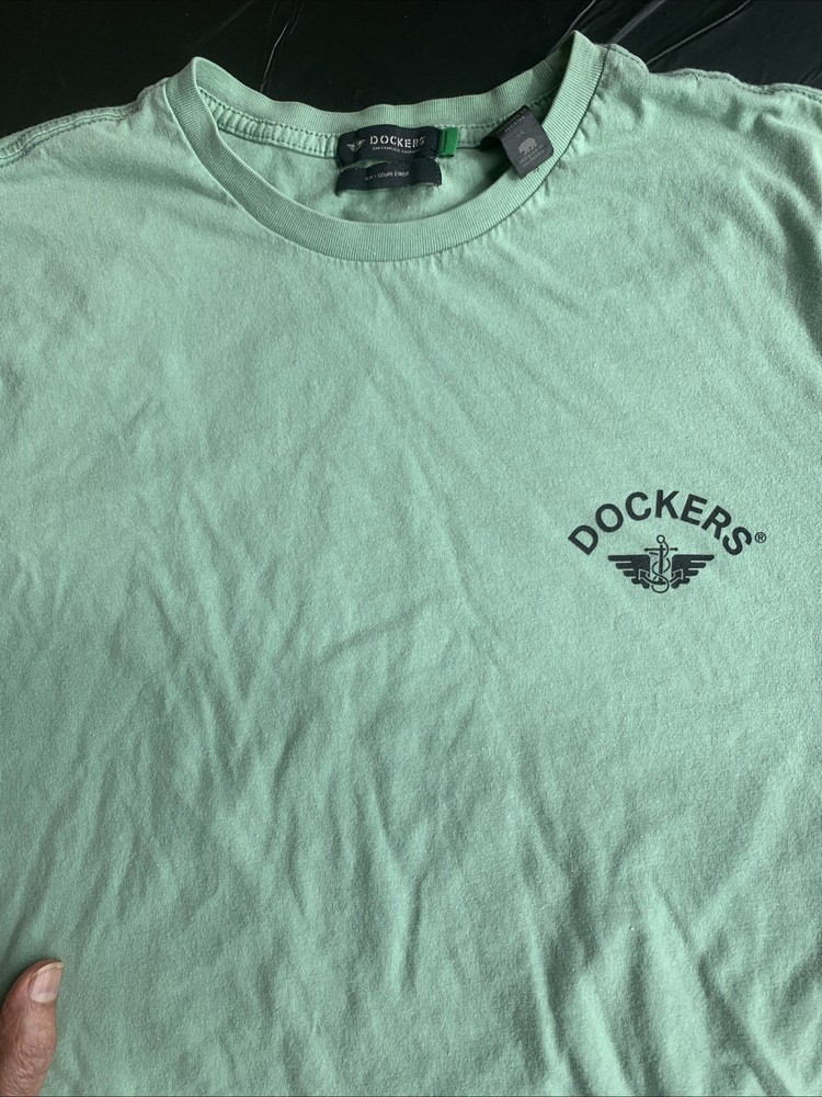 Dockers Large Men’s Short Sleeve T-shirt Cotton Green