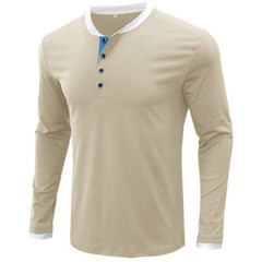 Zonbailon men’s t-shirt crew neck long sleeve men’s inner matching bottom shirt