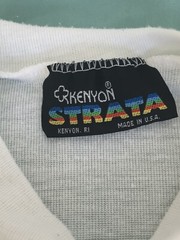 Kenyon Strata White size M Shirt Long Sleeve Mock Turtleneck Made in USA a/a 15″