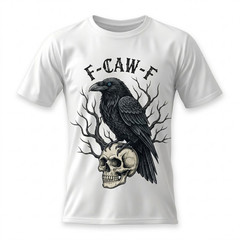 Black Crow F Caw F Skull T shirt, Comfort Colors T Shirt, Unisex Streetwear Tee