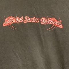 Wicked Jester Graphic T Shirt Mens 2X Black Red Open Sinner VS False Saint Y2K