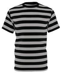 Black & Gray Striped T-Shirt Short Sleeve Gray And Black Shirt