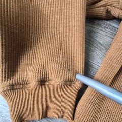 Coleman Henley Thermal Shirt Mens XL Sherpa Lined Waffle Knit Brown Pre-owned