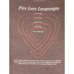 Golden Hour Five Love Languages Graphic T-Shirt Brown Oversized OS Cotton Tee