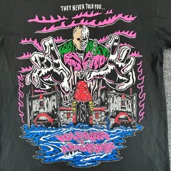 Warren Lotas Shirt Mens L Gray Jason Friday the 13th Streetwear Hollywood Faded