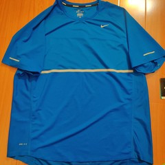 Mens Nike Dri-Fit UV Miler Reflective Running Shirt sz.XL Blue NWT Breathable