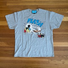 Gucci x Disney Donald Duck “Flash” Oversized T-Shirt Grey Melange Size M