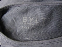 BYLT Drop Cut LUX Black Long Sleeve Knit Logo Crew Neck Men’s T-Shirt Size L