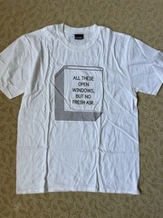 Fuckjerry ‘Windows Tee’ (All These Open Windows But No Fresh Air) T-Shirt Large