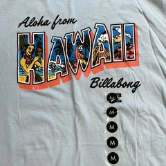Billabong Tee Shirt Medium Adult Unisex Men’s Aloha Hawaii NWOT Blue