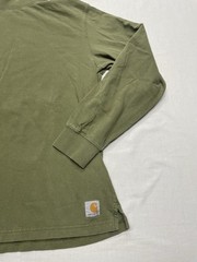 Carhartt Mens Army Green Turtleneck Long Sleeve Shirt Relaxed Fit Large