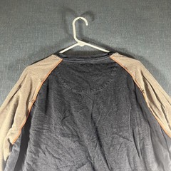 Carbon2Cobalt Shirt Mens Large Long Sleeve V Neck Raglan Contrast Casual Pullove