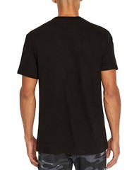 AVIREX Jet Black Embroidered Panther Short Sleeve Crew Neck T-Shirt NEW Small S