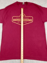 Texas State Bobcats T Shirt Adults Sm Maroon Gold Homecoming Eat’Em Up, Cats!
