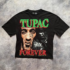 Bershka 2Pac Tupac Shakur Forever Rap Black T-Shirt Men’s Size L