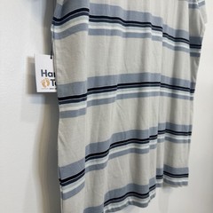 Hang Ten Light Blue L Men’s T-Shirt Striped Embroidered Logo Short Sleeve NWT