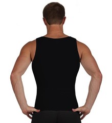 INSTA SLIM HIGH COMPRESSION MUSCLE TANK SIZE: MEN XL – BLACK/WHITE