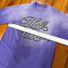 Half Evil Gradient Purple/Silver Short Sleeve Shirt Men’s Size Medium