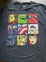 Marvel Size Medium Black T Shirt Short Sleeve Comic Book Graphic Tee Avengers