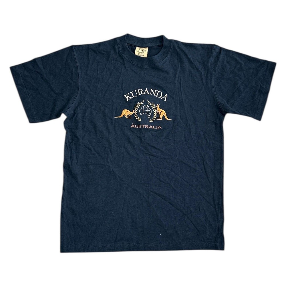 Sydnee Australia T-Shirt Kuranda Embroidered Y2K Black Mens Small