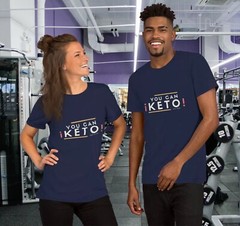 Keto Diet You Can Keto T-Shirt Unisex Graphic Tee Fitness Message XS S M L XL 2X