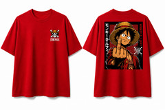 Anime Oversized T Shirt Japanese Streetwear Luffy Graphic Tee Unisex Cotton Top