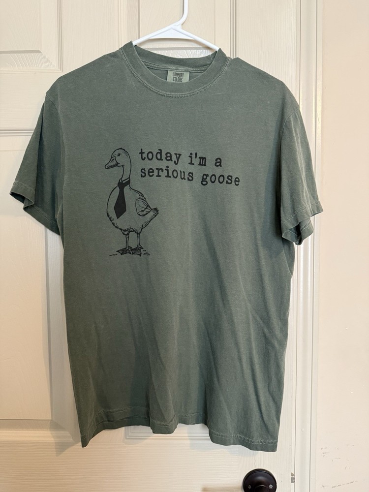 Today I’m a Serious Goose T-Shirt Unisex Medium – Green