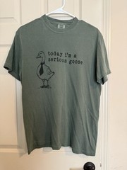 Today I’m a Serious Goose T-Shirt Unisex Medium – Green