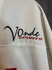 Vonde Sports Jersey Full Zip Adult XL White