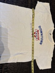 Vintage 60s Russell Running Man YMCA Felted Print T Shirt Size Large