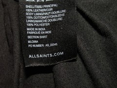 Men’s All Saints SECTION LEATHER SHIRT jacket overshirt M (ref70) £149.99!!!!!