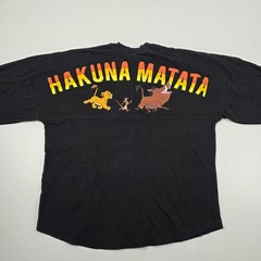 Disney Lion King Hakuna Matata Shirt Mens Large Black Long Sleeve Graphic Tee