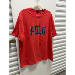 Polo Ralph Lauren T-Shirt Mens 2XB Red Good Spellout Graphic Short Sleeve Tee