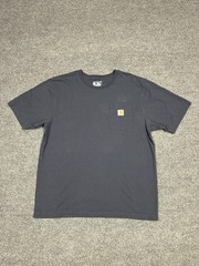 Carhartt Men’s Shirt LARGE Loose Fit Grey Short Sleeve K87 Pocket