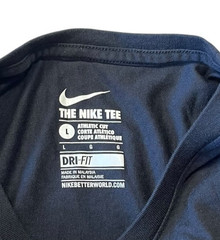 NIKE FOOTBALL Black/Yellow Swoosh DRI-FIT SHIRT Summer Training Gym Men’s L