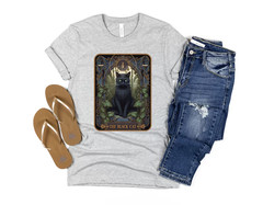 The Black Cat Tarot Shirt, Black Cat Tshirt, Tarot Card Tee, Cat Lover gift