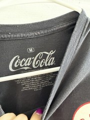 Coca Cola Black Graphic Cowboy Tee Medium M Coke