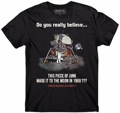 Flat Earth t-shirt, Lunar Lander t-shirt, Earth is flat, NASA Conspiracy, Lies