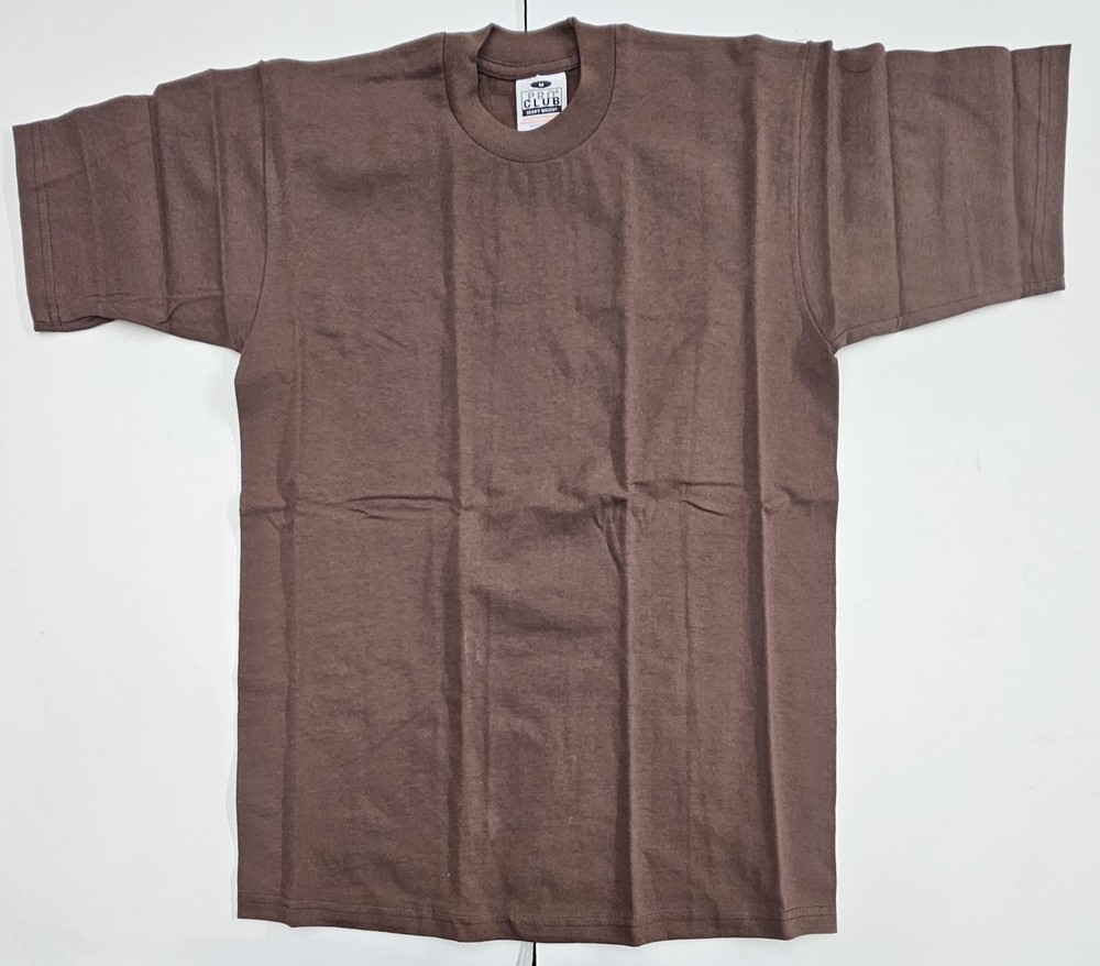 Pro Club Heavyweight Crew Neck T-Shirt Medium Brown