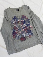 RARE Oversized VINTAGE SK8 STREETWEAR ARCHIVE Embroidered LOGO SKATER LONGSLEEVE