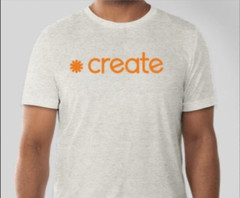 Create Unisex Soft Tri-Blend T-Shirt Size Medium Grayish-White