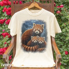 Vintage Red Panda Family Comfort Tee Soft Shirt Gift Animal