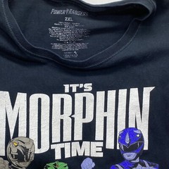 Mighty Morphin Power Rangers Graphic Print T shirt Size 2XL