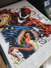 SPIDERMAN VENOM CARNAGE UNLED ON SHAKA HEAVYWEIGHT GARMET DYED T SHIRT “MODERN”