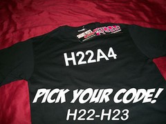 JDM STYLE HONDA CIVIC PRELUDE INTEGRA H-SERIES ENGINE CODE T-SHIRT H22 H23 H22A4