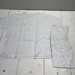 Hanes Shirt Mens 2XL Gray Crewneck Tagless Tee 4 Pack Cotton Blend Basic