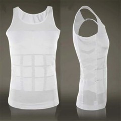 Men Slim Shirt Body Slimming Tummy Shaper Control Belly Underwear Vest Girdle US