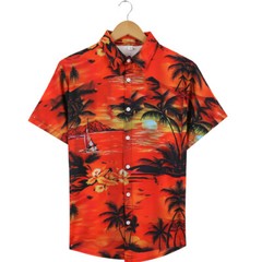 Men’s Hawaiian Shirt Short Sleeve Floral Button Down Shirts Casual Beach Shirts